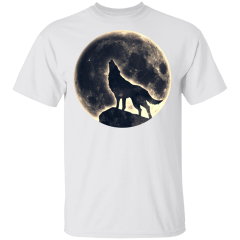 Howling Wolf, Full Moon, Animals, Nature, Pagan G500 Gildan 5.3 oz. T-Shirt - Powwow Store