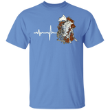 gift heartbeat native american G500 Gildan 5.3 oz. T-Shirt - Powwow Store