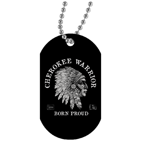 Cherokee Warrior American Indian Pride Chief Dog Tag - Powwow Store