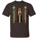 Black and Cedar Native American Breastplate T-Shirt - Powwow Store