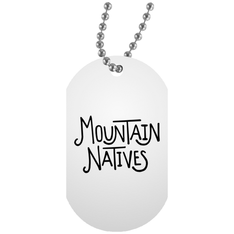 MOUNTAIN NATIVES White Dog Tag - Powwow Store