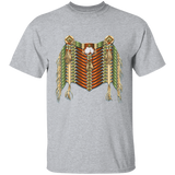 Green and Redwood Native American Breastplate T-Shirt - Powwow Store