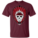 Chief Skull Red Feather Native American Design - ProudThunderbird