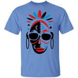 African mask with sunglasses T-Shirt - Powwow Store