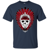 Chief Skull Red Feather Native American Design - ProudThunderbird