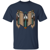 Ivory and Brown Native American Breastplate T-Shirt - Powwow Store