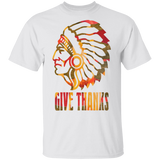 GIVE THANKS to a NATIVE AMERICAN G500 Gildan 5.3 oz. T-Shirt - Powwow Store