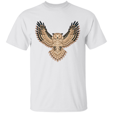 Beadwork Great Horned Owl T-Shirt - Powwow Store