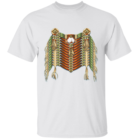 Green and Redwood Native American Breastplate T-Shirt - Powwow Store