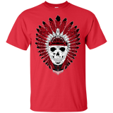 Chief Skull Red Feather Native American Design - ProudThunderbird