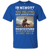 In Memory Of The 100 Millions Native American People T-shirt - ProudThunderbird