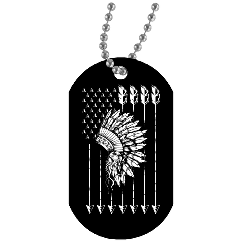 Cool Native American Arrow Dog Tag - Powwow Store