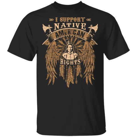 I support native american rights 1 1 G500 Gildan 5.3 oz. T-Shirt - Powwow Store