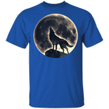 Howling Wolf, Full Moon, Animals, Nature, Pagan G500 Gildan 5.3 oz. T-Shirt - Powwow Store