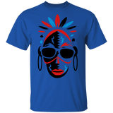 African mask with sunglasses T-Shirt - Powwow Store