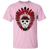 Chief Skull Red Feather Native American Design - ProudThunderbird