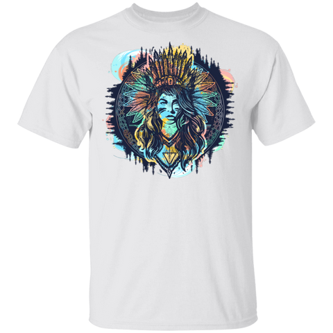 Powwow Store native girl full color 2d t shirt