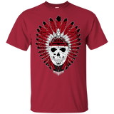 Chief Skull Red Feather Native American Design - ProudThunderbird