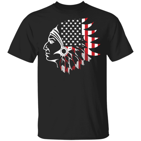 flag native american t-shirts G500 Gildan 5.3 oz. T-Shirt - Powwow Store