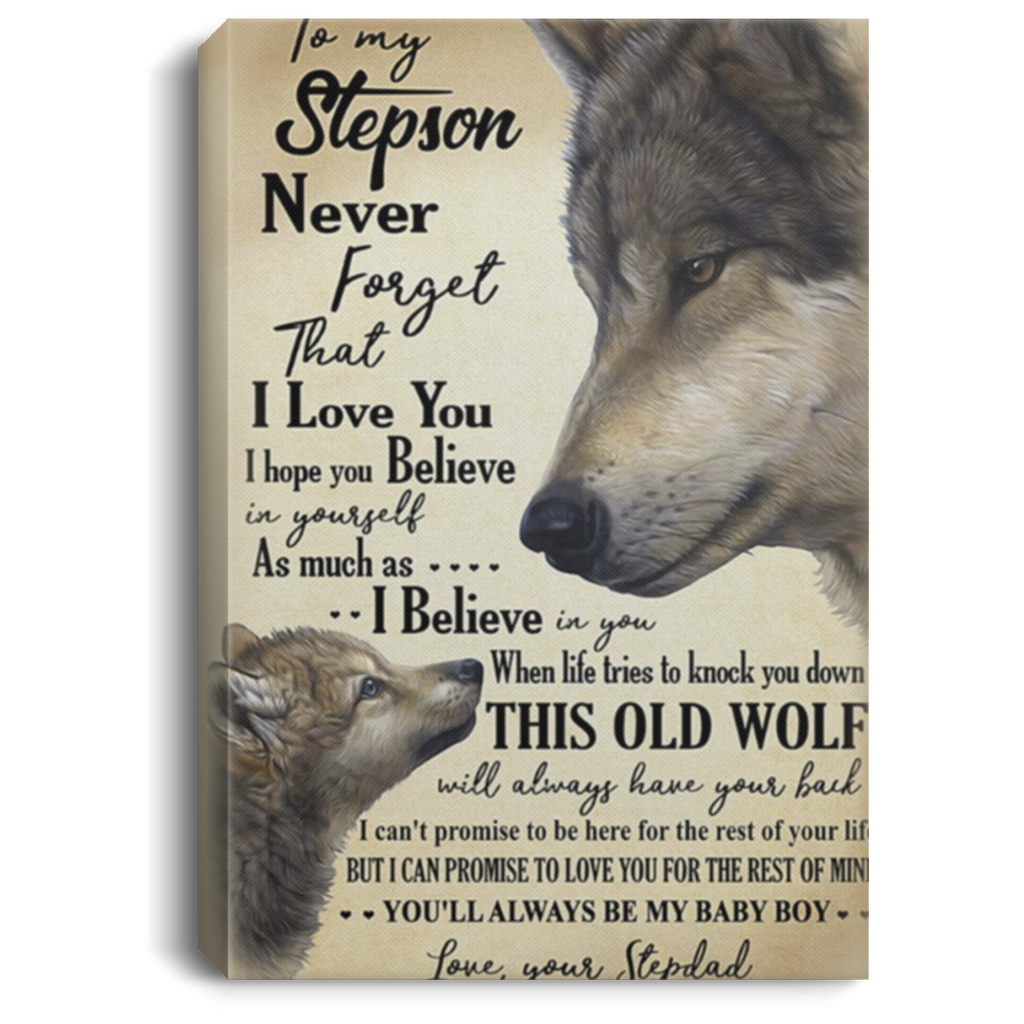 Old Wolf Native American Canvas new
