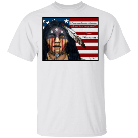 I AM AMERICA G500 Gildan 5.3 oz. T-Shirt - Powwow Store