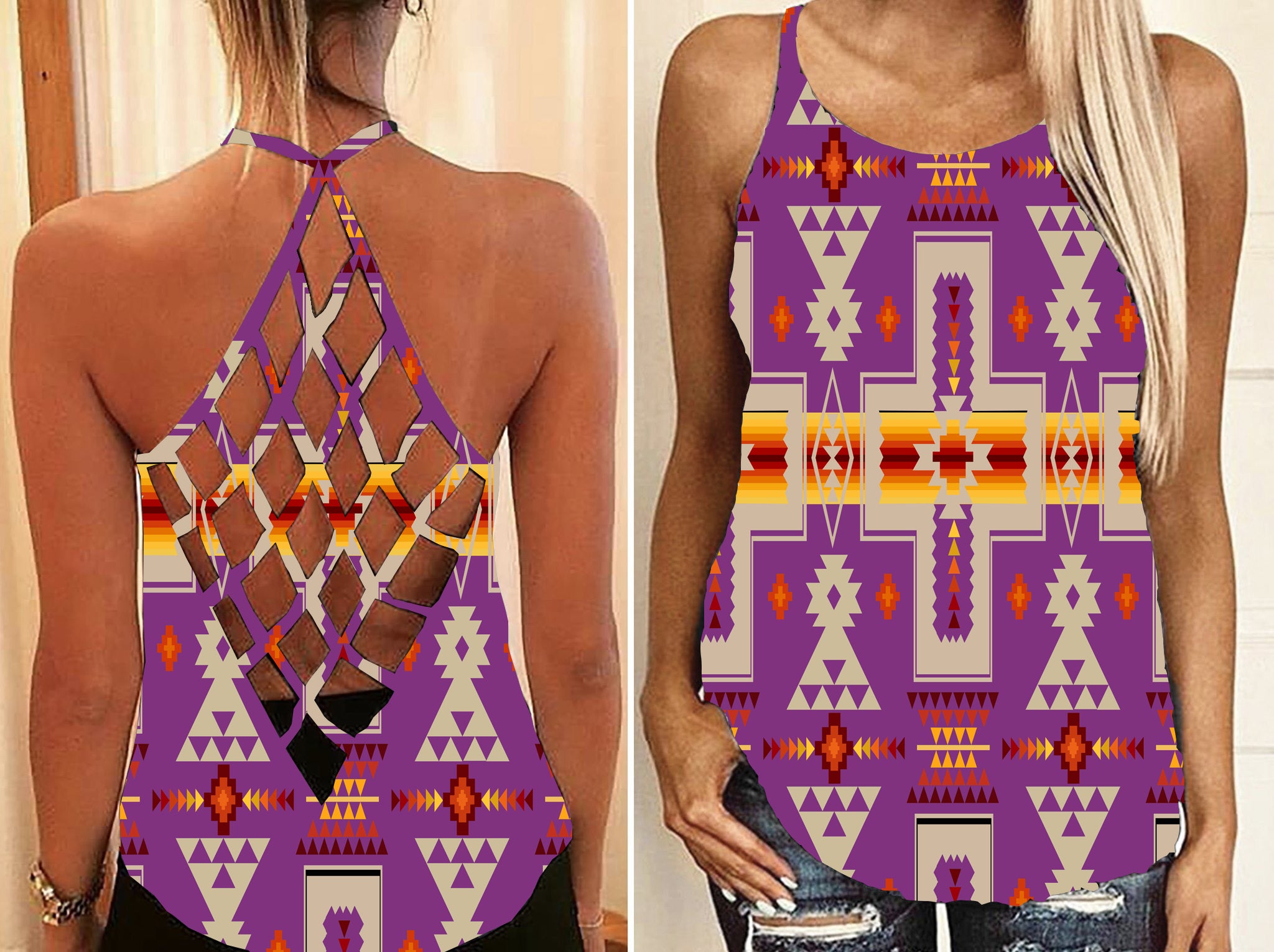 Powwow Store gb nat00062 07 light purple tribe design criss cross