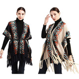 Ethnic Style Geometric Stripes Winter Native American Shawl & Scarf - Powwow Store