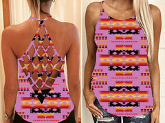 Powwow Store gb nat00046 09 pink native tribes pattern criss cross