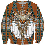 King Owl Tribe Symbol Native American Design 3D Sweatshirt - ProudThunderbird
