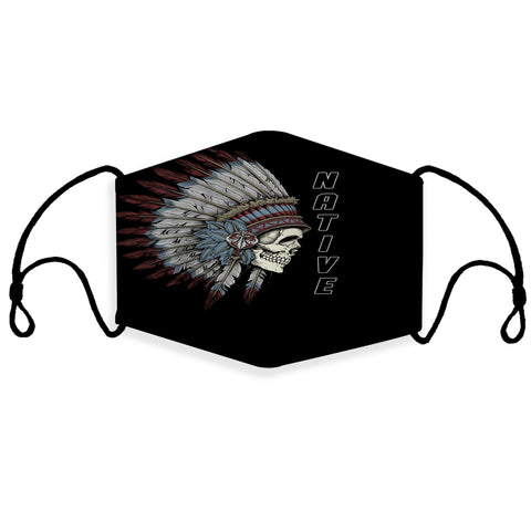 GB-NAT00129 Native American Skull Chief 3D Mask (with 1 filter)