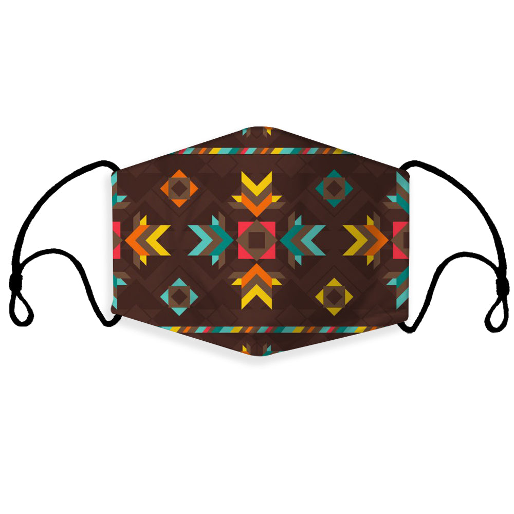 Brown Ethnic Seamless Pattern 3D Mask (with 1 filter)