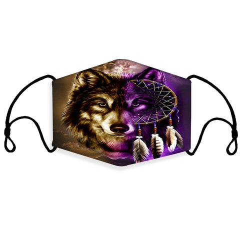 GB-NAT0005 Dream Catcher Purple Wolf 3D Mask (with 1 filter)