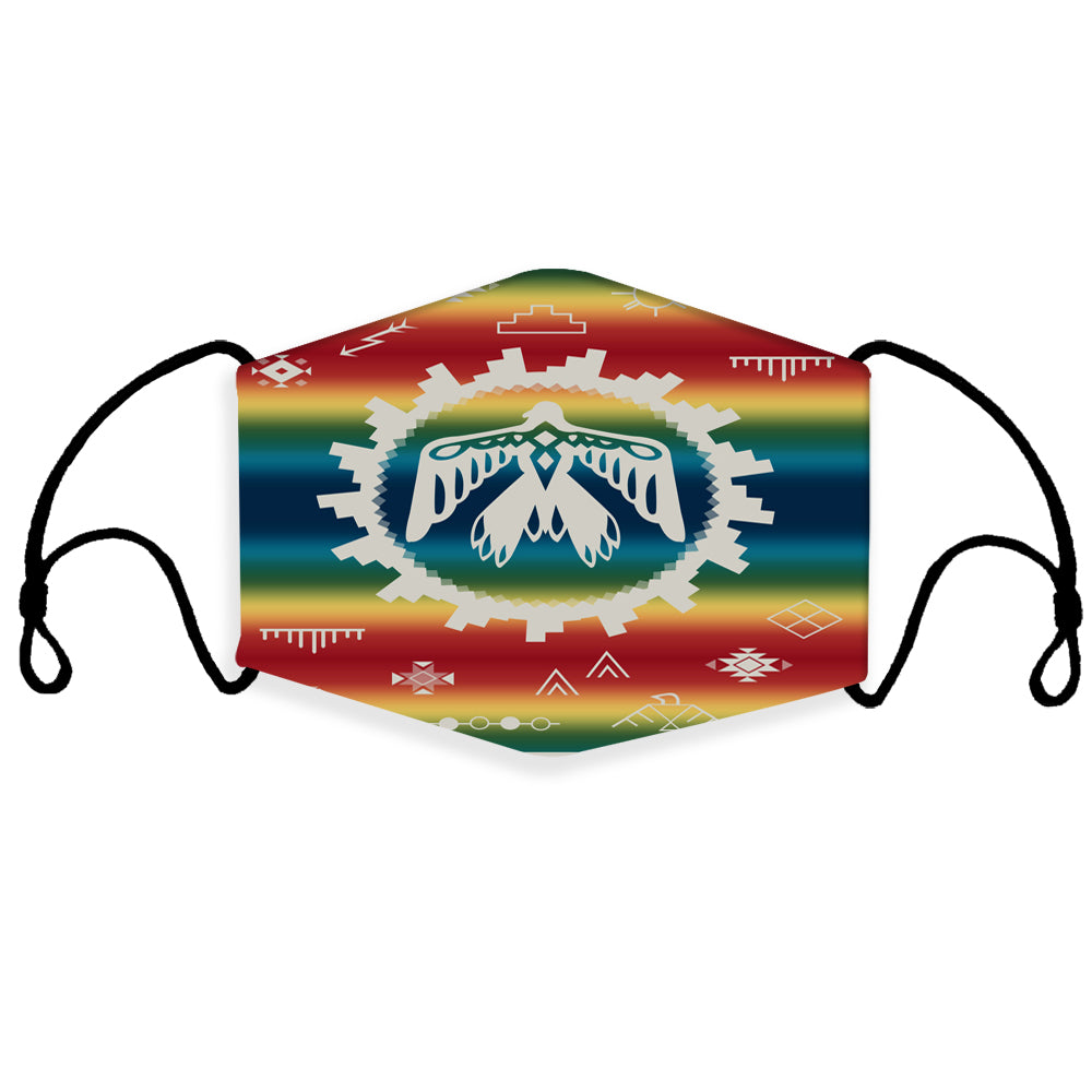 Powwow Store gb nat00077 thunderbird rainbow 3d mask with 1 filter