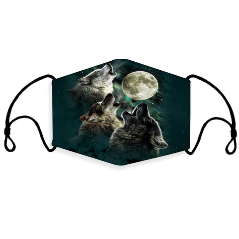 GB-NAT00223 Howling Wolves Under Moonlight 3D Mask (with 1 filter)