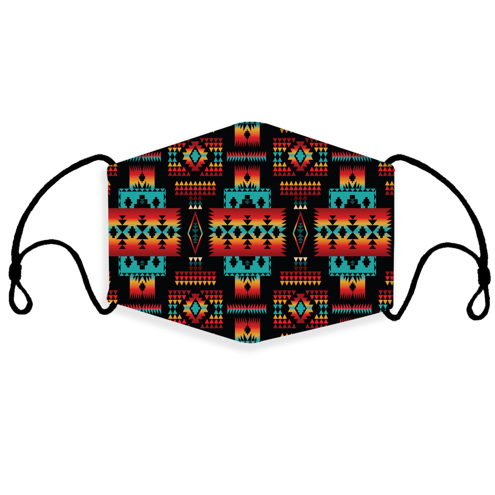 Powwow Store gb nat00046 02 native tribes pattern 3d mask with 1 filter