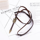 Powwow Store fashion trend men vintage leather wild arrow punk necklaces alloy pendants personality body choker chain jewelry gift choker necklaces