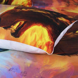 Fire and Ice Wolves Native American Bedding Sets - ProudThunderbird