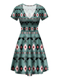 Powwow Store gb nat00312 blue thunderbird neck dress