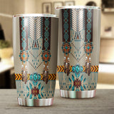 Powwow Store gb nat00069 turquoise blue pattern breastplate 20oz tumbler