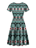 Powwow Store gb nat00312 blue thunderbird neck dress