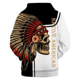 Chief Skull Native American All Over Hoodie - Powwow Store