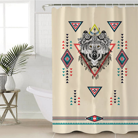 GB-NAT00144-SCUR01 Wolf & Pattern Native American