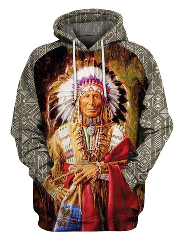 Powwow Store gb nat00573 chief 3d hoodie