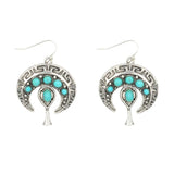 Geometric Drop Earrings With Stones Native American Style