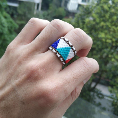 Ring  Boho Ethnic Colorful Native American Ring