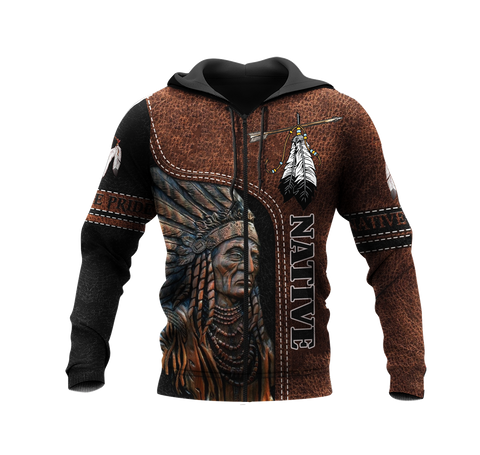 Powwow StoreHD00013201B Native American Pride  3D Hoodie