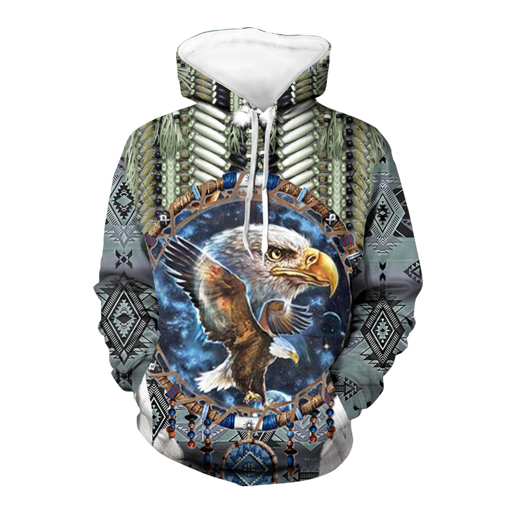 Powwow StoreHD00046  Native American Pride  3D Hoodie