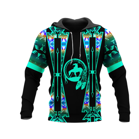 Powwow StoreHD000447 Pattern Native Pride 3D Hoodie