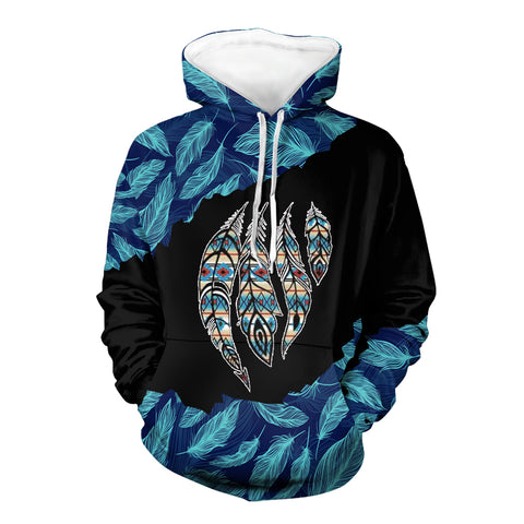 Powwow StoreHD00076 Native American Pride  3D Hoodie