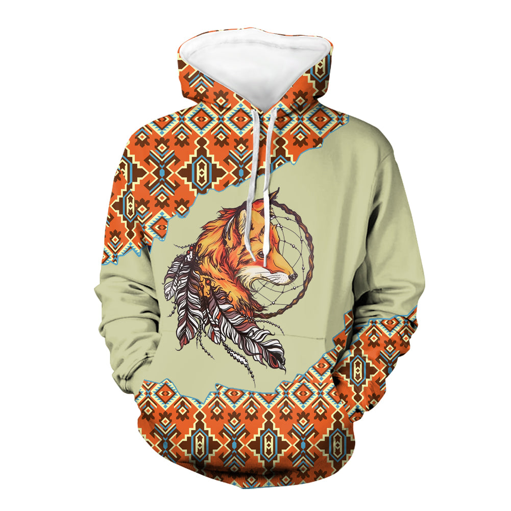 Powwow StoreHD00077 Native American Pride  3D Hoodie